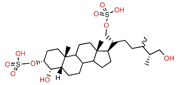 (24xi)-24-Methyl-5b-cholestane-3a,4a,21,26-tetrol 3,21-disulfate